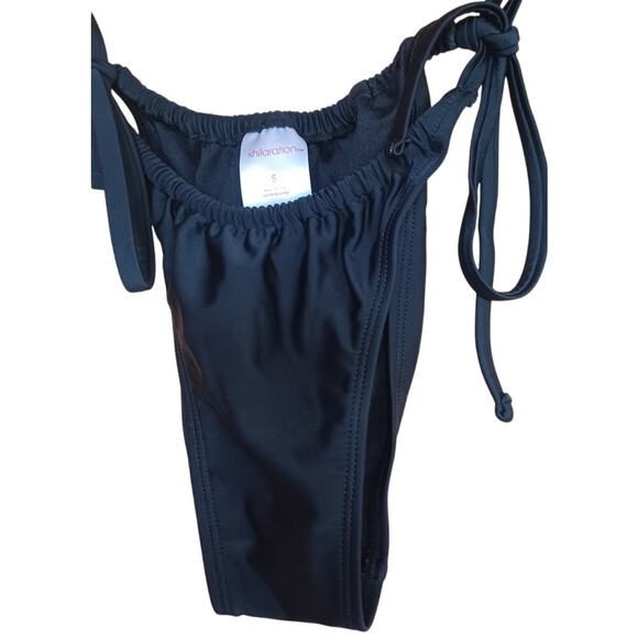 Exhilaration Black String Bikini Bottoms Adjustable straps Women's Small - Picture 3 of 8